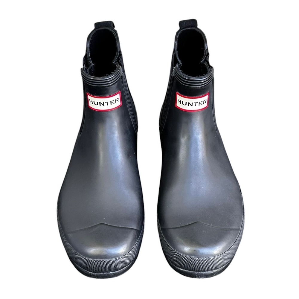 Hunter Original Chelsea Matte Black Waterproof Rain Boot Mens 10 Womens 11.5